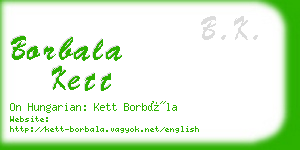 borbala kett business card